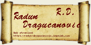 Radun Dragucanović vizit kartica
